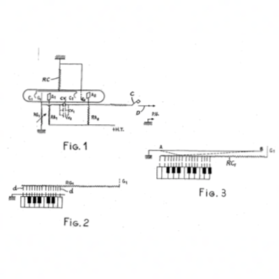 US Patent No. 2,562,429 – Georges Jenny – Cathodic Coupling Oscillator For Electronic Music Instruments - Patents Rock - Russell IP