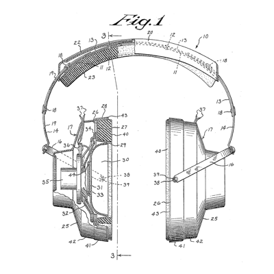 US Patent No. 3,272,926 - Gustave F Falkenberg - Headphone Assembly - Patents Rock - Russell IP