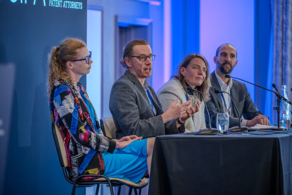 Russell IP Consultant Ben Hoyle and the other speakers on the Data is the New Oil panel discussion at CIPA Congress 2025: AI in IP