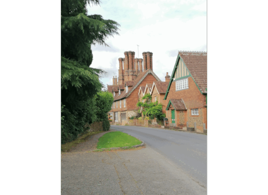 A photograph of buildings in Albury, central Surrey, taken by Russell IP Founder and Director Iain Russell